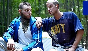 Curious Str8 Hunks Skyy Knox & Tony Dangelo Fuck In The Woods - French Subtitles