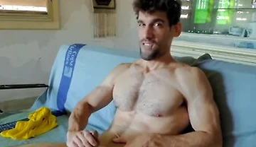 Muscle Daddy In I Like To Look At My Boner In Gray Briefs