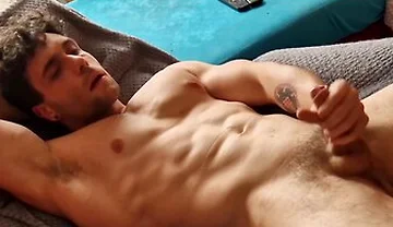 Very Horny Hot Boy Pumps All His Milk On His Abs
