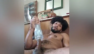 Tony Genius In Using My Bros Fleshjack In His Basement!