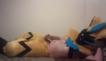 Cosplay Zeraora Jerking off Latino Chilean Masturbation Cum