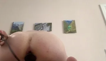 Anal Hole Stretching With Inflatable Toy