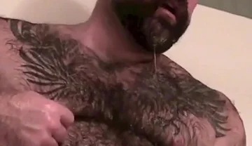 Stroking Daddy Bear Cock