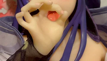 Genshin Waifu Queen Raiden Shogun Gets Dicked Down Good & Face Creamed! 65cm Mini Sex Doll Kemelias