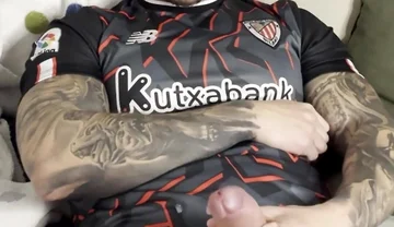 My Big Cock Cums Watching Football