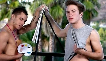 Micah West And Theo Brady - Aspiring Artist Twink Railed By Hunk Muse