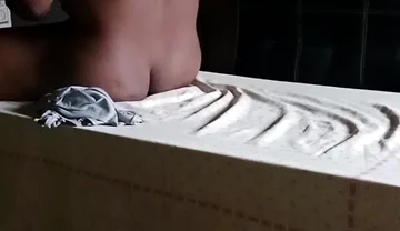 Macho Guy Jerks off on Table