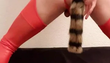 Plug Fox Tail in My Ass Hole