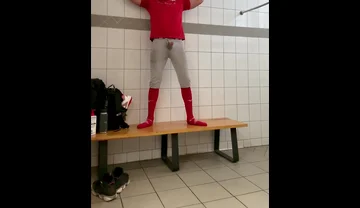 Alpha Fun in the Locker Room with Jockdad87 in Baseball Gear