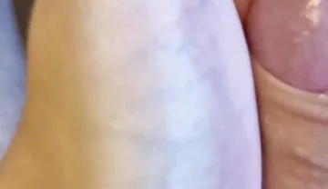 Jerking My Uncut Cock, Playing with My Foreskin and Precum