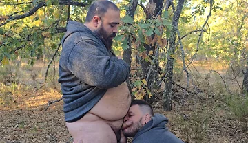 Fat Bears Suck Each Other's Cocks in the Forest