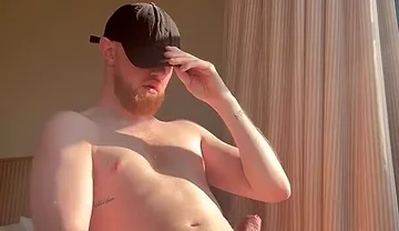 Ginger Wanking in the Sun