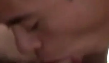 Blue eyed cocksucker jumped on dong