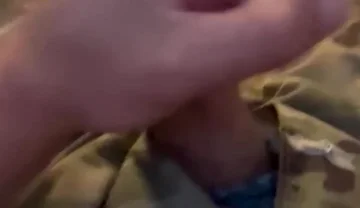 Jerking at My Sarge's Desk - Shooting Loads of Cum in My Uniform in My Barracks