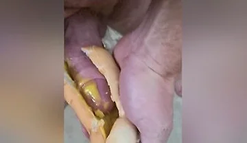Guy Shoves His Cock Between Two Saucy Buns. Dp Creampie. Asmr. Hotdogs And Mustard