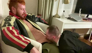 Part 1. Menatplay. Office Workers Kinkysirius in Suit Was Fucked Hard by Leather Bear