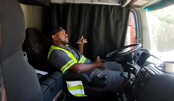 Lunchtime, Alone Inside the Truck.