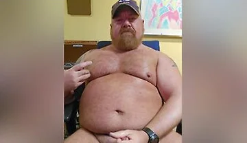 Stroking Thick Bear Cock