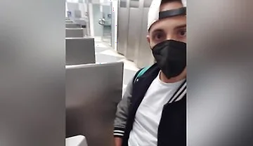 Jacking Off And Cumming With My Pants Down To My Ankles At The Chicago Airport Bathroom