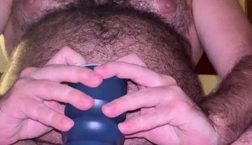 Watch My Bouncing Balls and Belly While Fucking Fake Mouth Toy