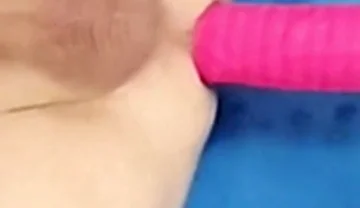 Big Cock Old Man Gets Dildo Fucked on the Fucking Machine