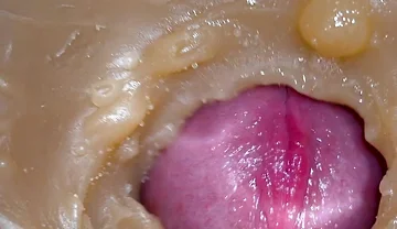 Mini-cam in Pussy During Fucking! Girl Getting Huge Creampie 4K