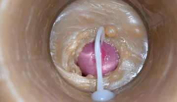 Mini-cam in Pussy During Fucking! Girl Getting Huge Creampie 4K
