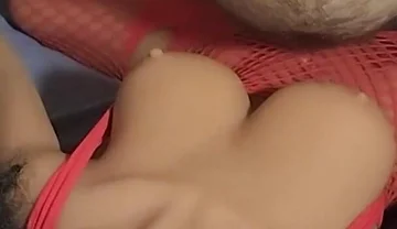 Sexdoll Mira in Red Bodystockings Gets Fucked