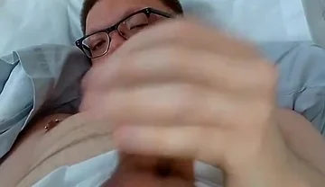 Laid-back Edging My Ringed up Cock and Bouncing My Balls