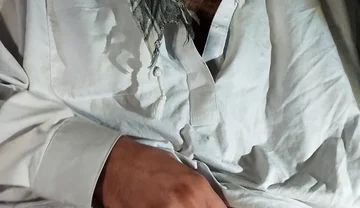 Dirtyjunkbro Dressed in Afghan Clothes, Cover Socks Piss in and Piss Drink