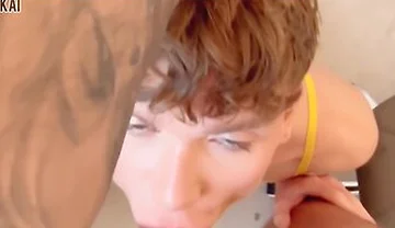 Tatted Hunk Pov Face Fucks & Cresmpies A Cute Femboy In Lingerie