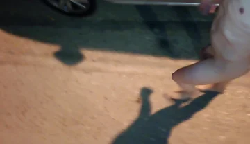 Nude Piss Shower on the Street