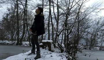 Winter Jerk off in Snowy Land Two Times