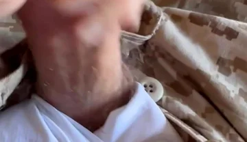 Jerking off Wearing the Sarge's Tighty Whities and One of the Usmc Uniforms From a Past Hookup!