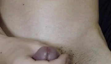 Look At Cumshot From Erect Dick. Close Up Of My Penis. Asian Male Masturbation
