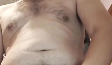 Rubbing Lotion on My Belly While Beating My Meat!