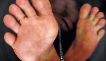 Chained to Master's Feet