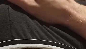 Guy Gently Jerks off His Cock Through His Panties, Erotically