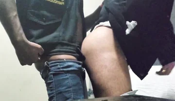 Security Guard and His Boss Having Sex in Secret.