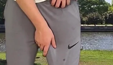Big Monster Cock in Grey Sweatpants Cumhot