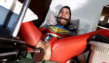 October 2021 Ricky Cage Live Show - Cock-locked Superhero Takes Dicks in Ass and Mouth!
