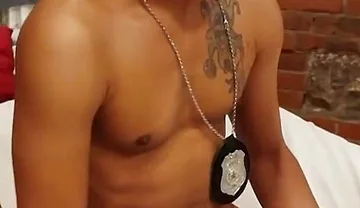 Two Black Officer Cocks Fuck Latin Ass