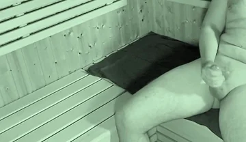 Camera Caught Guy Jerking off in Sauna