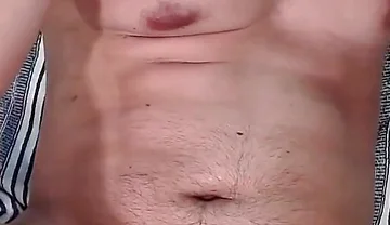 Man with His Very Hard Cock Trying to Urinate