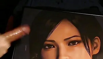 Cum Tribute for Ada Wong (game Character From Resident Evil 4 Remake) Huge Load