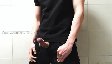 Me Jerking in the Bathroom. Big Cumshot.