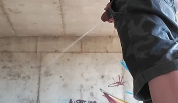 Outdoor Pissing and Showing Thong