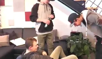 Tasty shoe licking german master