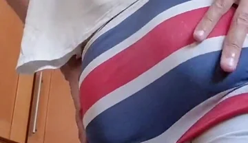 Showing off My Boxers and Bulge in the Kitchen