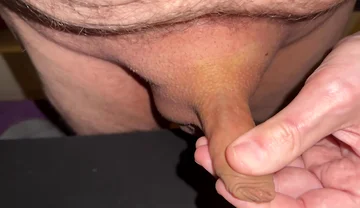 Had Full Balls and Had to Jerk off My Little Foreskin Cock Until It Cums - Slow Motion